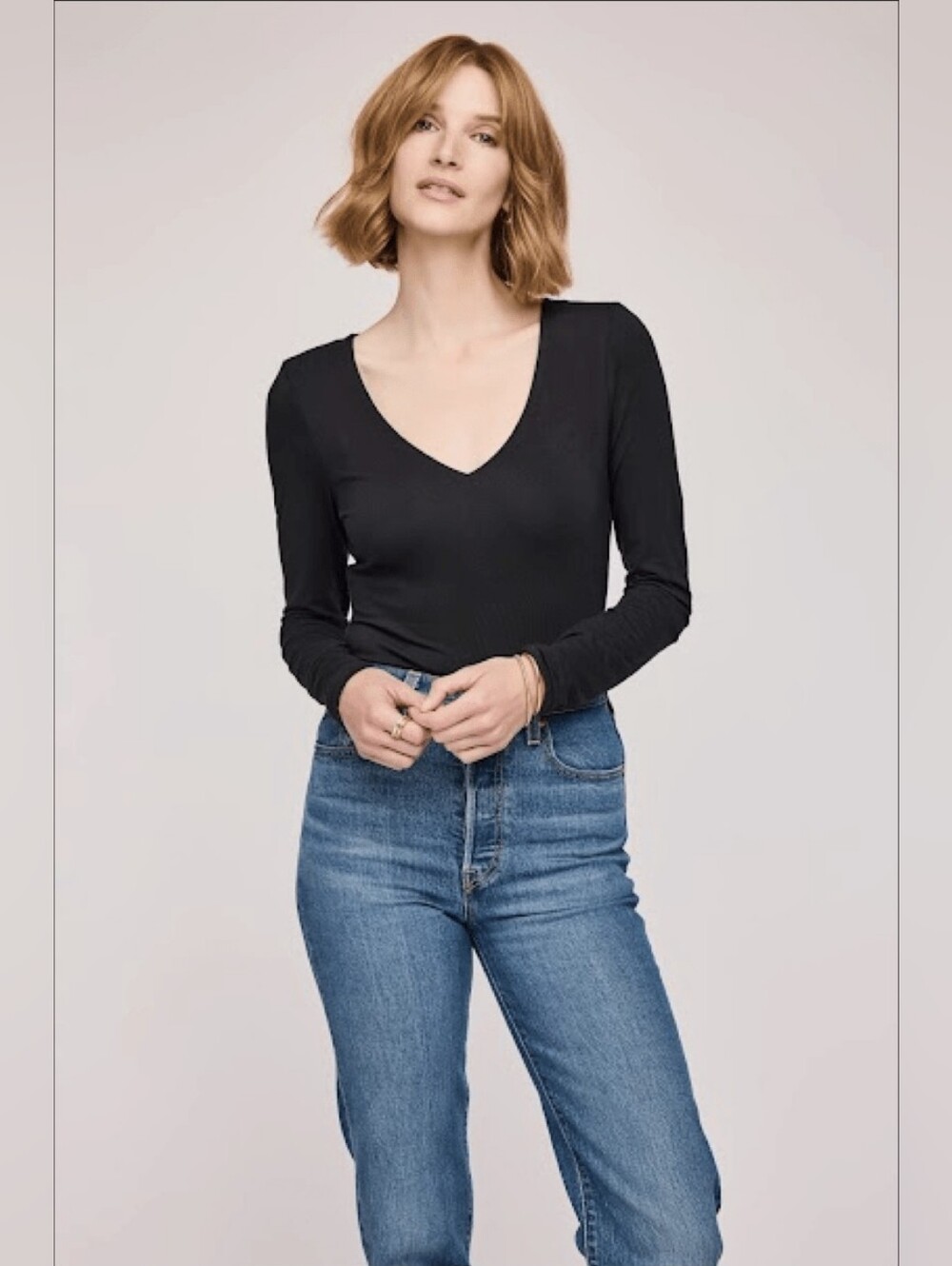 *NWOT* Gentle Fawn 'Linette' V-Neck Long Sleeve Top (Berry)